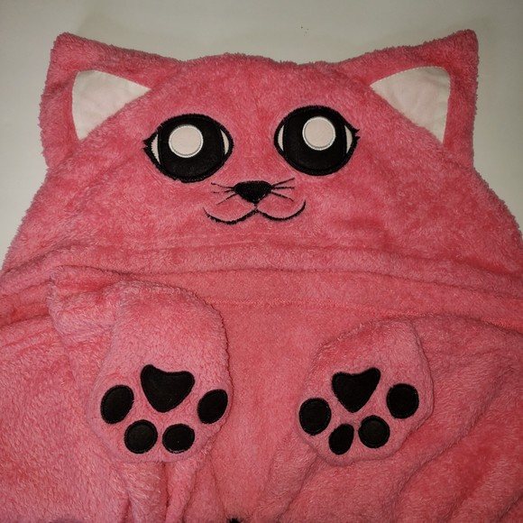 SNUGGIE Pink Kitty Cat Hooded Fleece Blanket One Size Kids - Picture 1 of 10